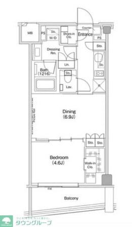 ザ・パークハビオ渋谷クロスの物件間取画像